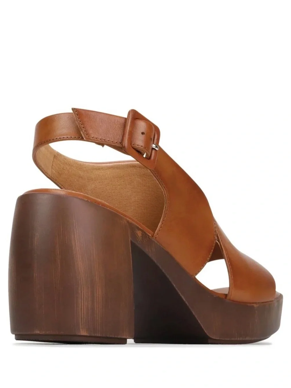 EOS MELBOURNE Leather Platform Slingback Sandals. Cashmere Leather soft & supple